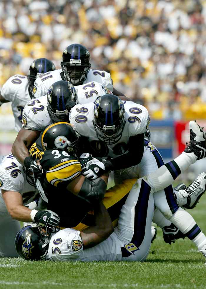 The Ravens D stops the bus, September 2003.